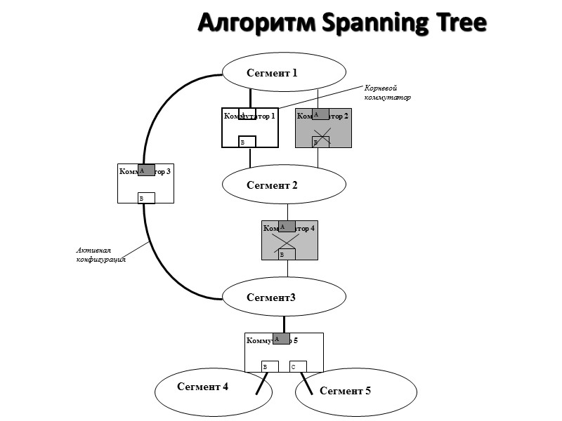 Алгоритм Spanning Tree Коммутатор 3  Активная конфигурация
